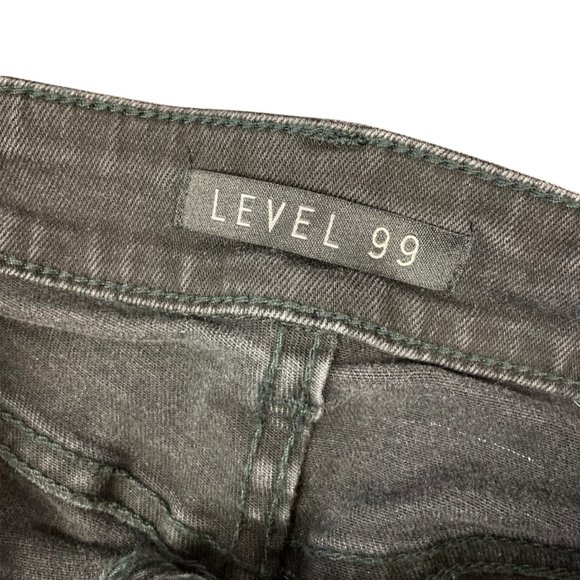 Level 99 Anthropologie Black Vintage Wash Chloe Bootcut Jeans Women's Size 29 - Picture 7 of 7